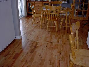 Pine kitchen flooring